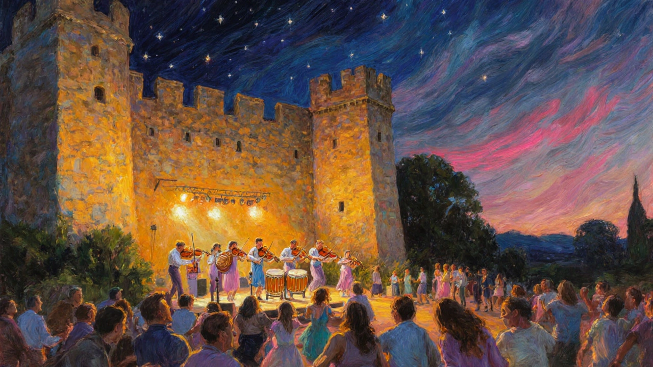 Les remparts de Carcassonne vibrent au son des cornemuses et chants traditionnels.
