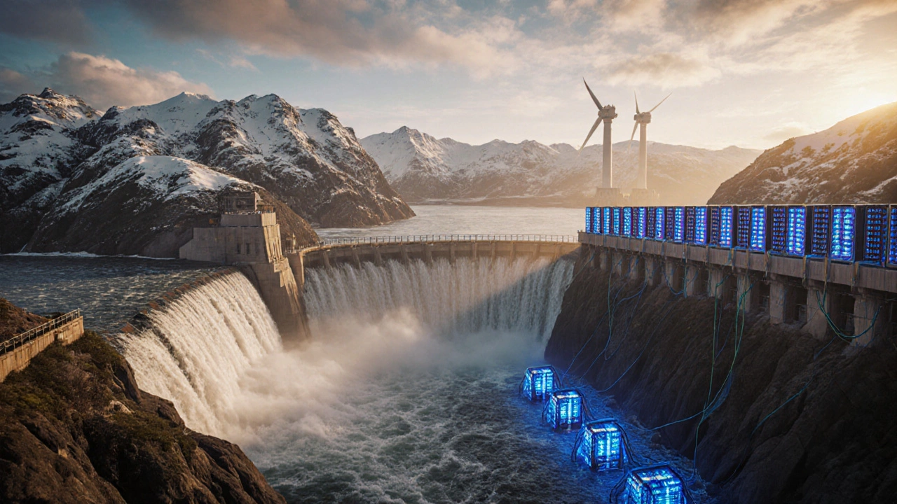 Énergie renouvelable pour le minage de Bitcoin : stratégies d'implantation de l'hydroélectricité, de l'éolien et du solaire