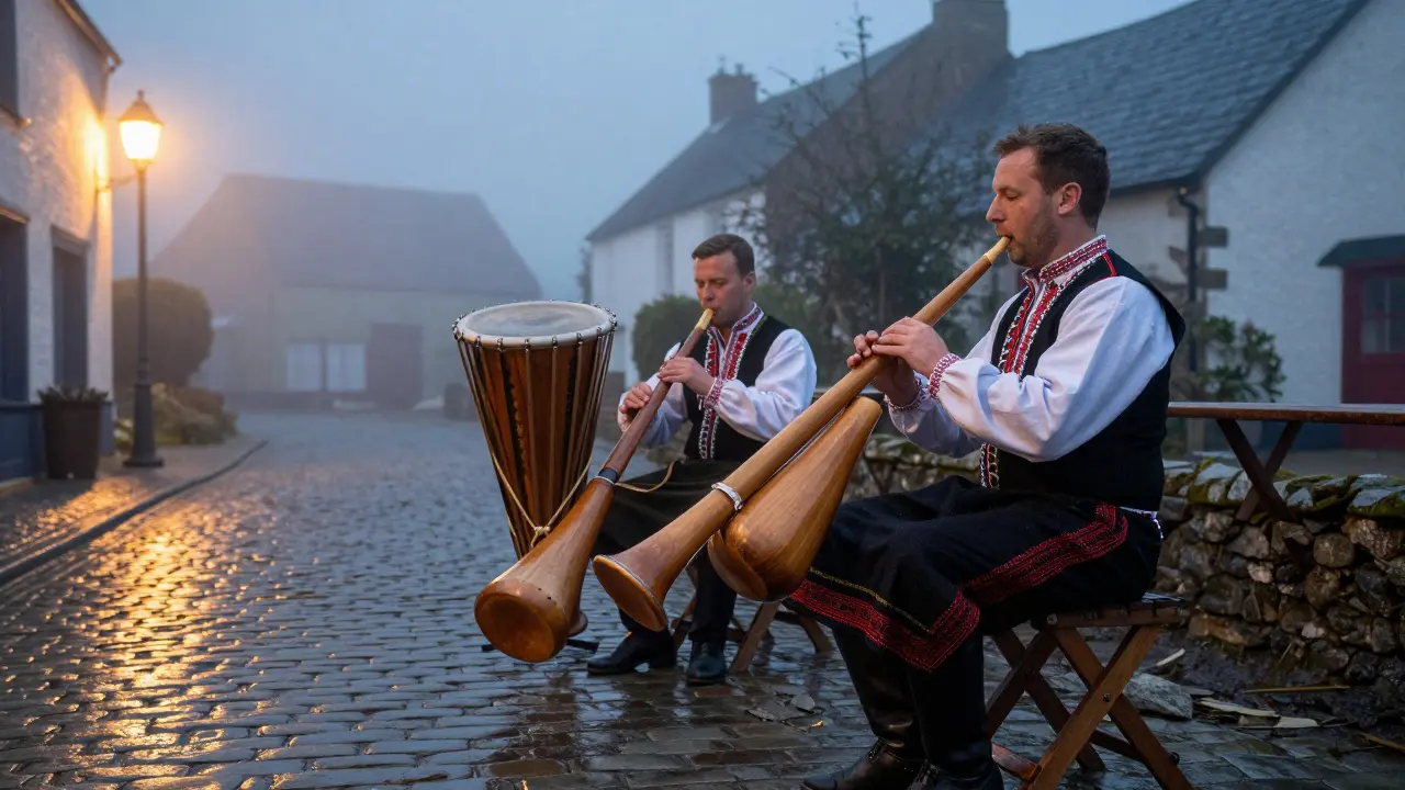 Quels sont les 4 types d'instruments de musique folklorique en France ?