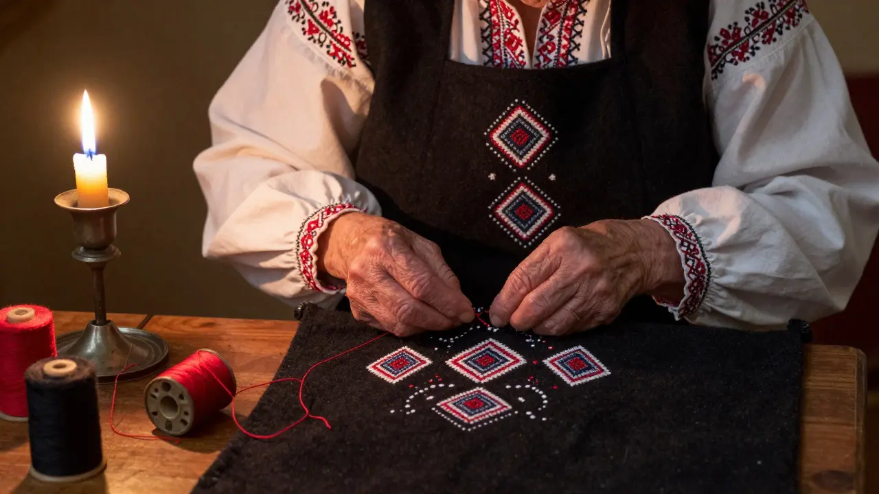 Qu'est-ce qu'un motif récurrent dans les costumes traditionnels français ?