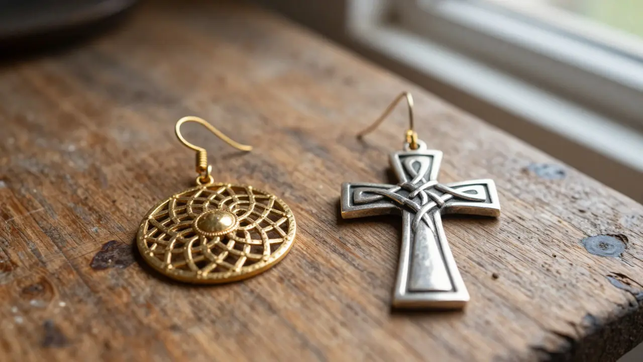 Bijoux artisanaux provençaux en or et croix celtique bretonne en argent